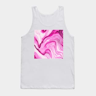 PINK AND WHITE LIQUID MARBLE DESIGN Tank Top